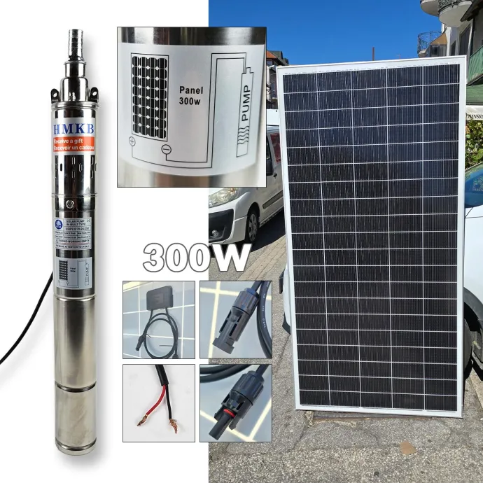 Arteška pumpa sa solarnim panelom 300W G543