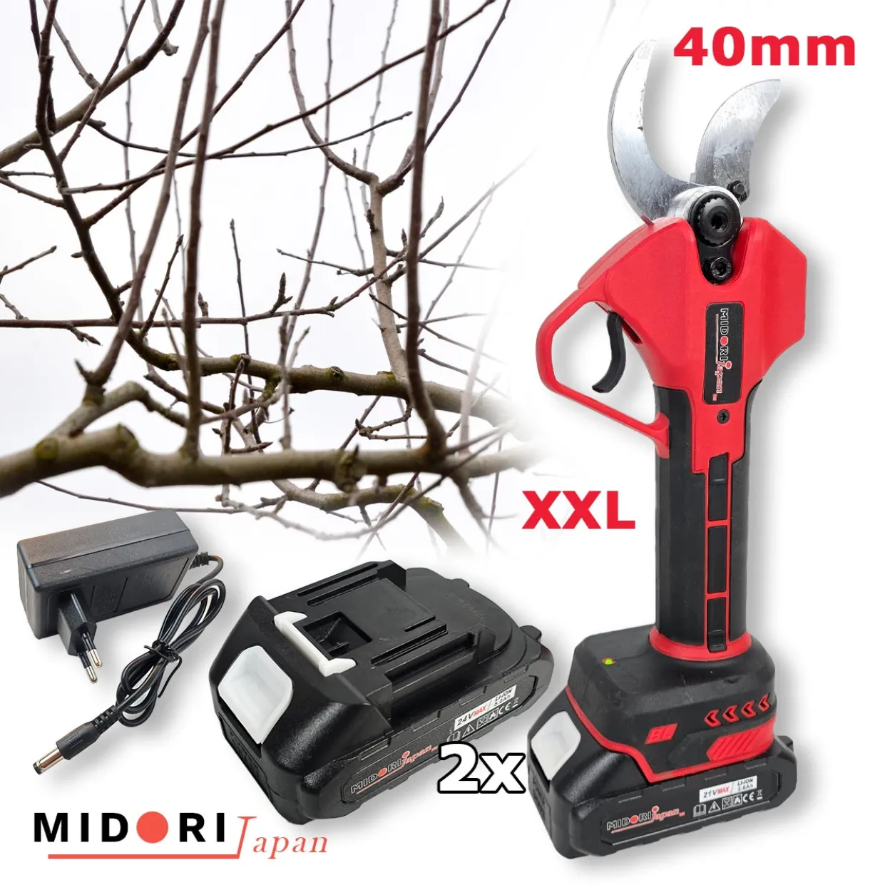Midori Japan XXL aku škare 40mm MJ003