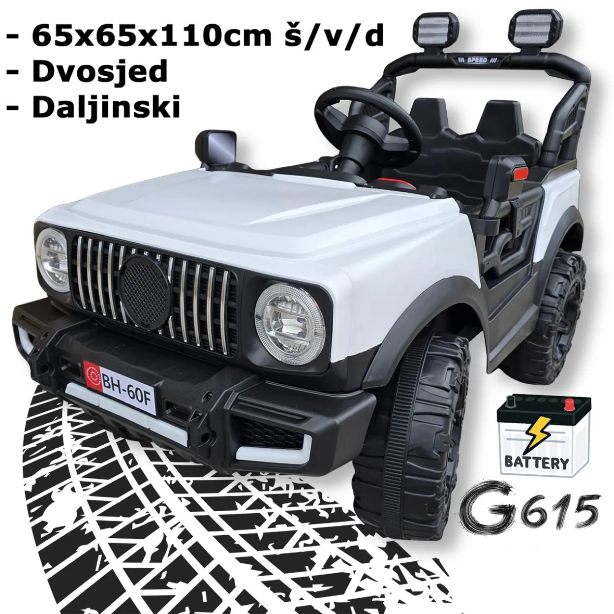 Džip na akumulator s daljinskim upravljačem G615
