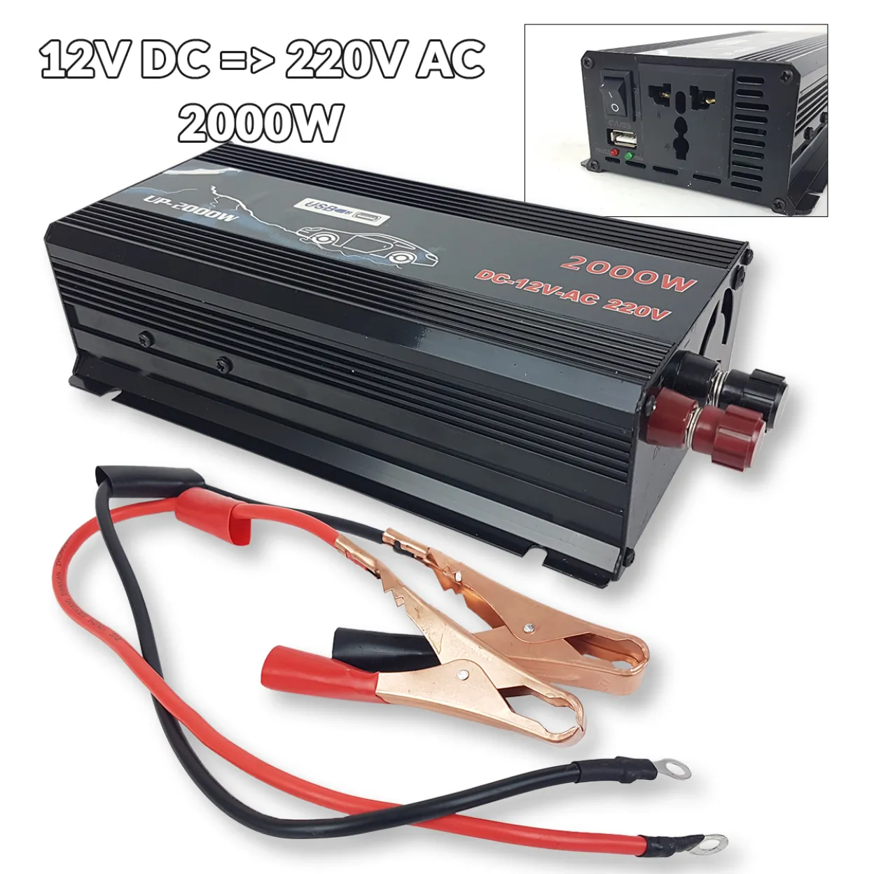 Inverter 12V na 220V - 2000W