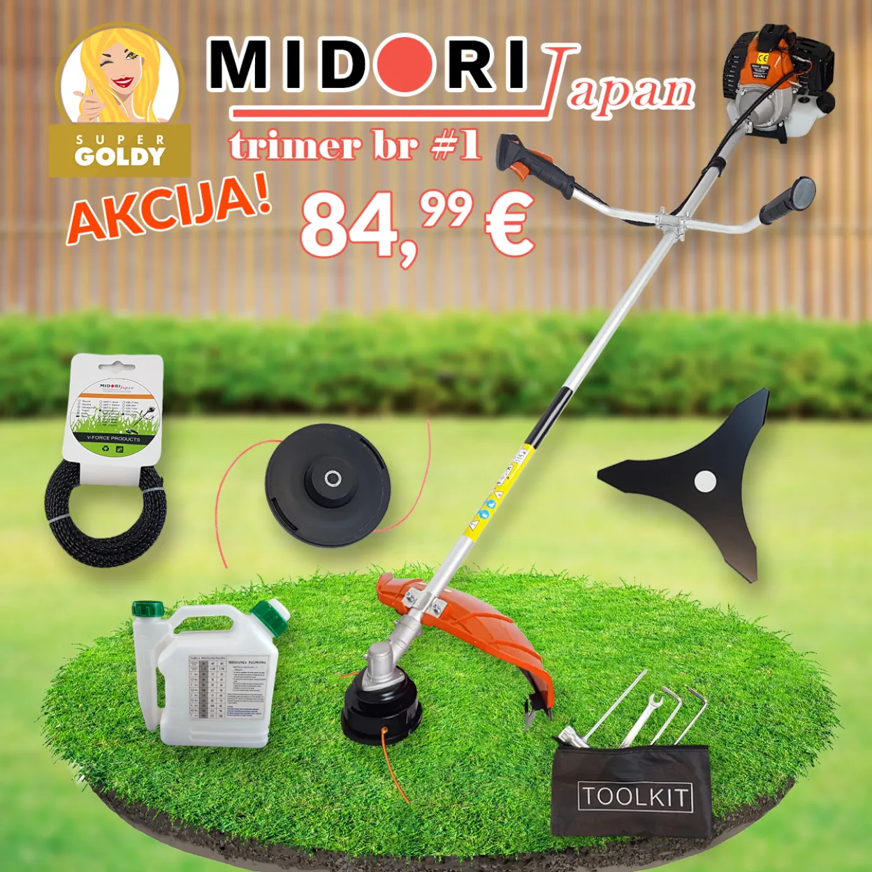 Motorni trimer Midor Japan