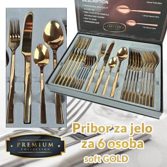 Premium pribor za jelo za 6 osoba - GOLD Front 1