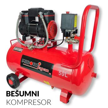 Midori Japan bešumni kompresor 50L Front 1