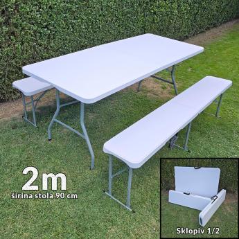 PVC vrtni set stol i dvije klupe G481 Front 1